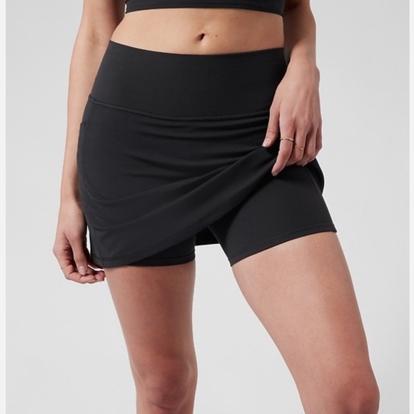 Athleta Dresses & Skirts - SOLD Athleta Black Athletic Skort salutation stash skort